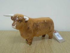 A Beswick figure - Highland Bull, model 2008, gloss.