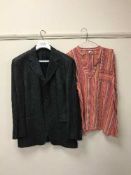 A full rail of gent's jackets,