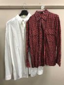 A part rail of gent's shirts,