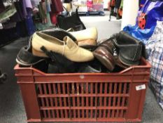 Four boxes and bags of shoes and foot wear