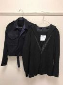 A full rail of Navy uniforms, Ambulance jackets, Coast guard jacket,