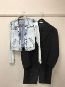 A full rail of gent's suit jackets,