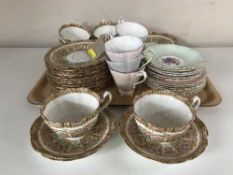 A tray of Royal Standard eighteen piece china tea set and a part Crown tea service