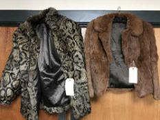 Two vintage lady's Coney fur coats