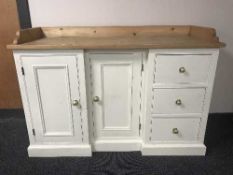 An antique pine blanket box