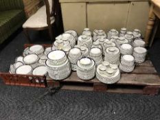 A large quantity of Royal Falcon Ironstone military mess china (over 300 pieces)