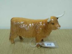A Beswick figure - Highland Cow, model 1740, gloss.