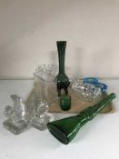 A tray of glass ware