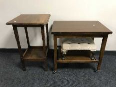 An oak occasional table,