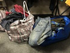 Five bags of denim and jeans