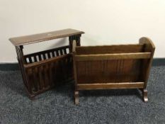 A mag rack and a mag rack with brass inlay