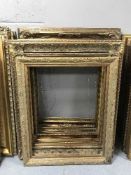 Six decorative gilt frames