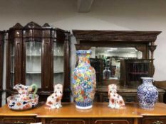 A pair of staffordshire dogs,