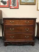 A mahogany Georgian style chest of three drawers