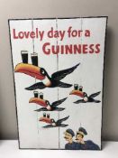 A hand painted panel - A lovely day for a Guinness,