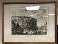 Giovanni Battista Piranesi : Teatro di Marcello, engraving, on wove paper, with full margins,