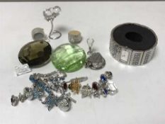 A box of Swarovski crystal ornaments - Two collector's club pendants,