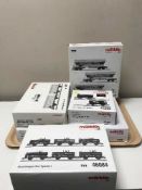 A Marklin express train passenger car set 41928 together with four freight,