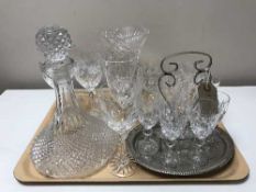 A tray of Edinburgh crystal glasses,