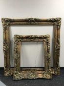 Two ornate gilt frames