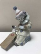 A Lladro figure of a Clown playing accordion, No.5279.