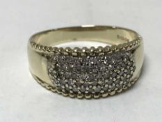 A 9ct gold bombay style diamond ring