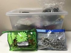 A box containing a large quantity of costume and fashion jewellery