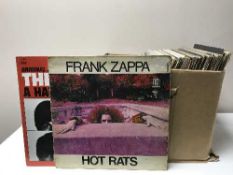 A box of lps - Rock, Frank Zapper, Rod Stewart,