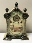 A china mantel clock