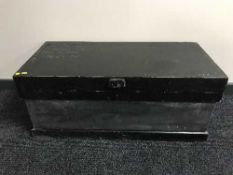 An antique pine tool chest