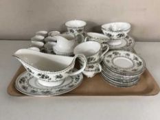 Fifty seven pieces of Royal Doulton Valley Green china