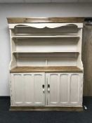 A painted pine kitchen dresser