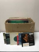 A box and case of lps, 45's and 78's including Irish music,