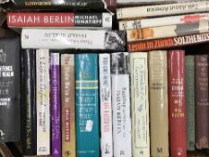 Three boxes of quantity of hardback books, novels,