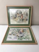 Two Gordon King framed prints