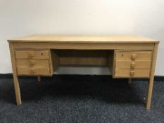 A late twentieth century twin pedestal desk