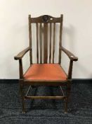 A late Victorian carver armchair