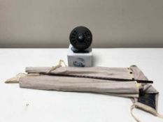 A seven piece Hardy's miniature fly rod together with Grey's fly wheel in box