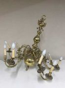 An impressive branch ten branch chandelier