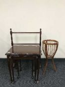 A mahogany nest of tables,