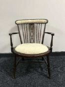 A late Victorian mahogany elbow chair