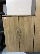 A double door office stationary cupboard