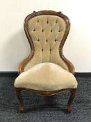 A button dralon lady's chair