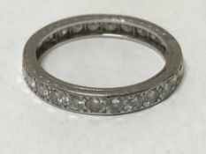 A platinum diamond eternity ring size M/N