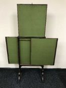 A Victorian mahogany screen