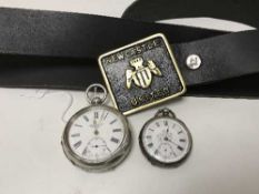 A silver key wound pocket watch, signed John Pattorini, Bradford,