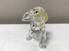 A Swarovski crystal ornament - Monkey with bunch of bananas