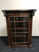 A Victorian mahogany hanging corner cabinet