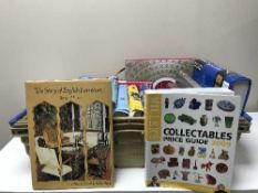 Two boxes of books - antique catalogues and reference books