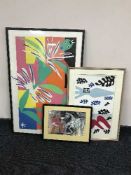 Three museum posters after Picasso and Mattisse